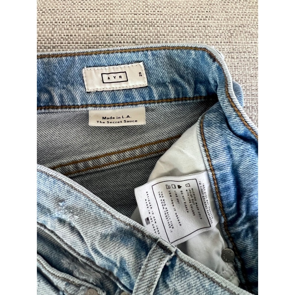 AYR The Secret Sauce Jeans Heirloom Wash 29 Wide Leg Light Blue - Picture 5 of 8